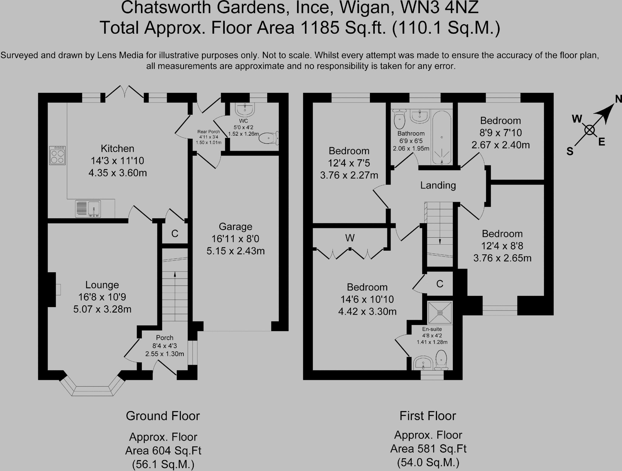 Chatsworth Gardens, Wigan floorplan