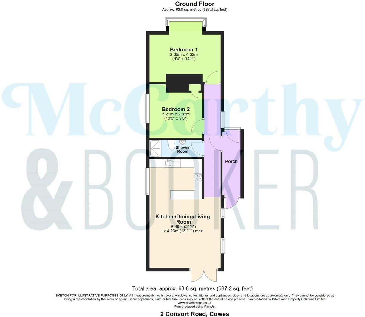 VERY WELL PRESENTED BUNGALOW IN CENTRAL COWES - Consort Road, Cowes floorplan