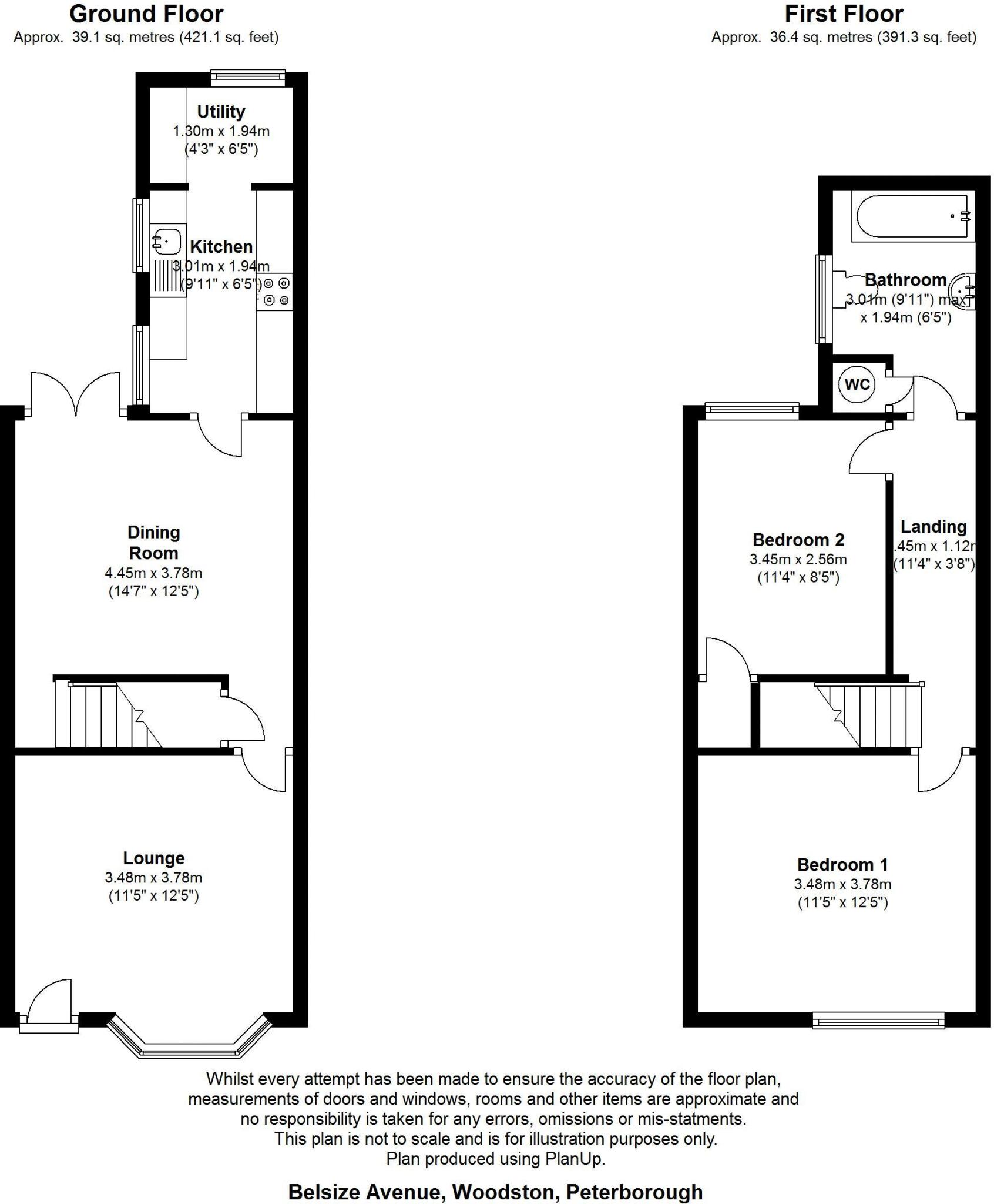 Belsize Avenue, Woodston, Peterborough, PE2 9HZ floorplan