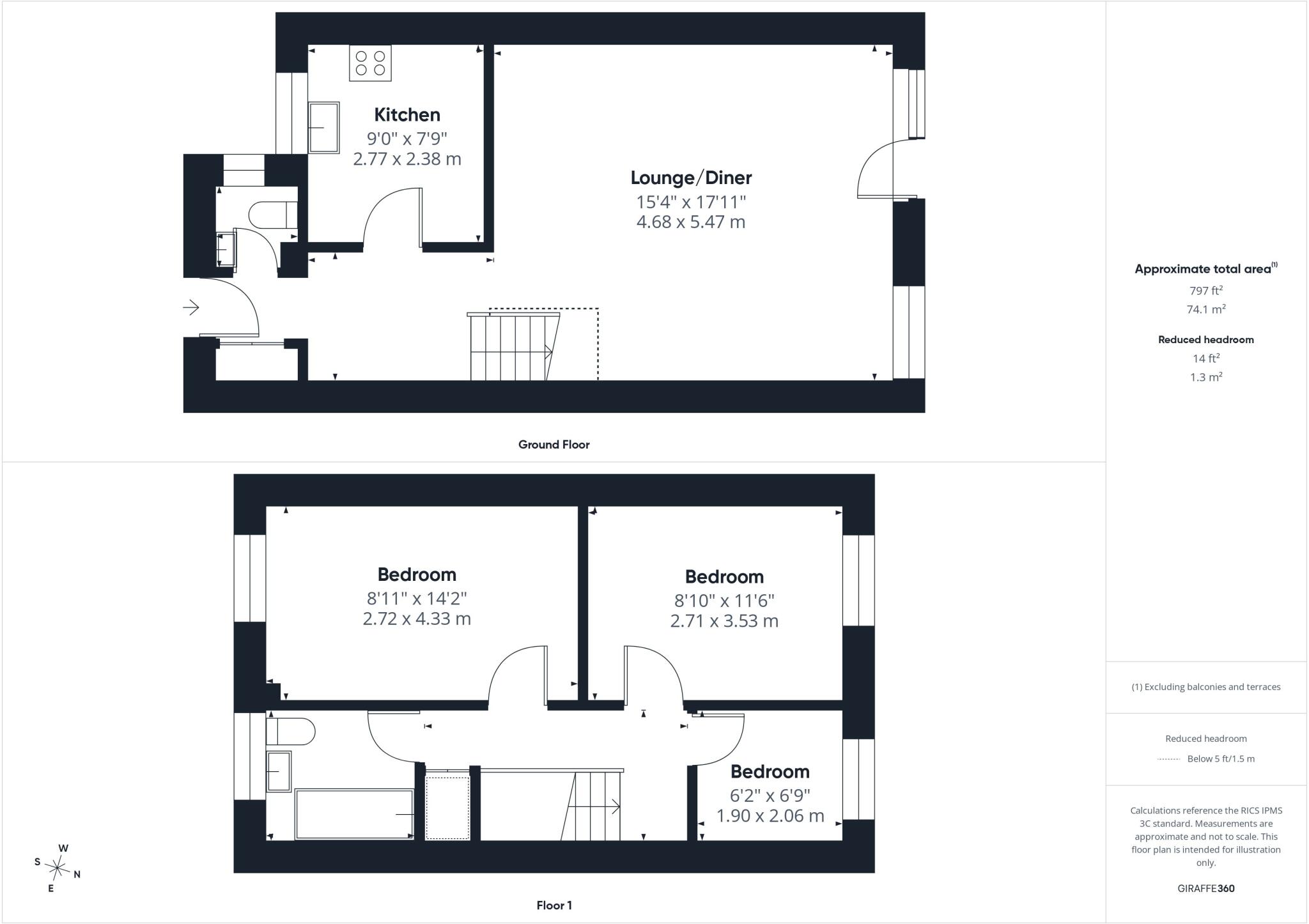 73, Russell Drive, Riverslea, Christchurch, Dorset, BH23 floorplan