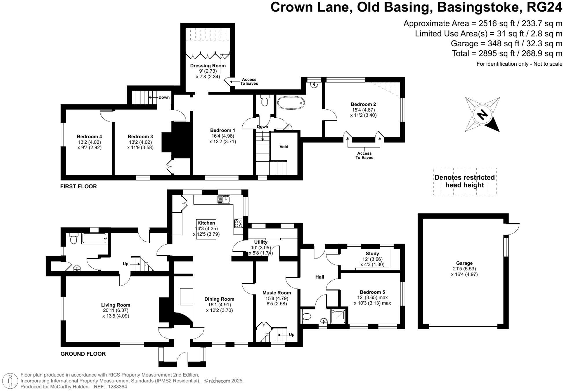 Crown Lane, Old Basing, RG24 floorplan