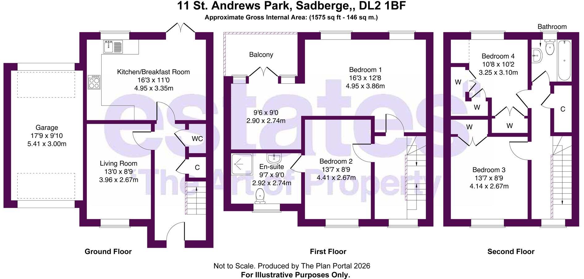St. Andrews Park, Sadberge, DL2 1BF floorplan