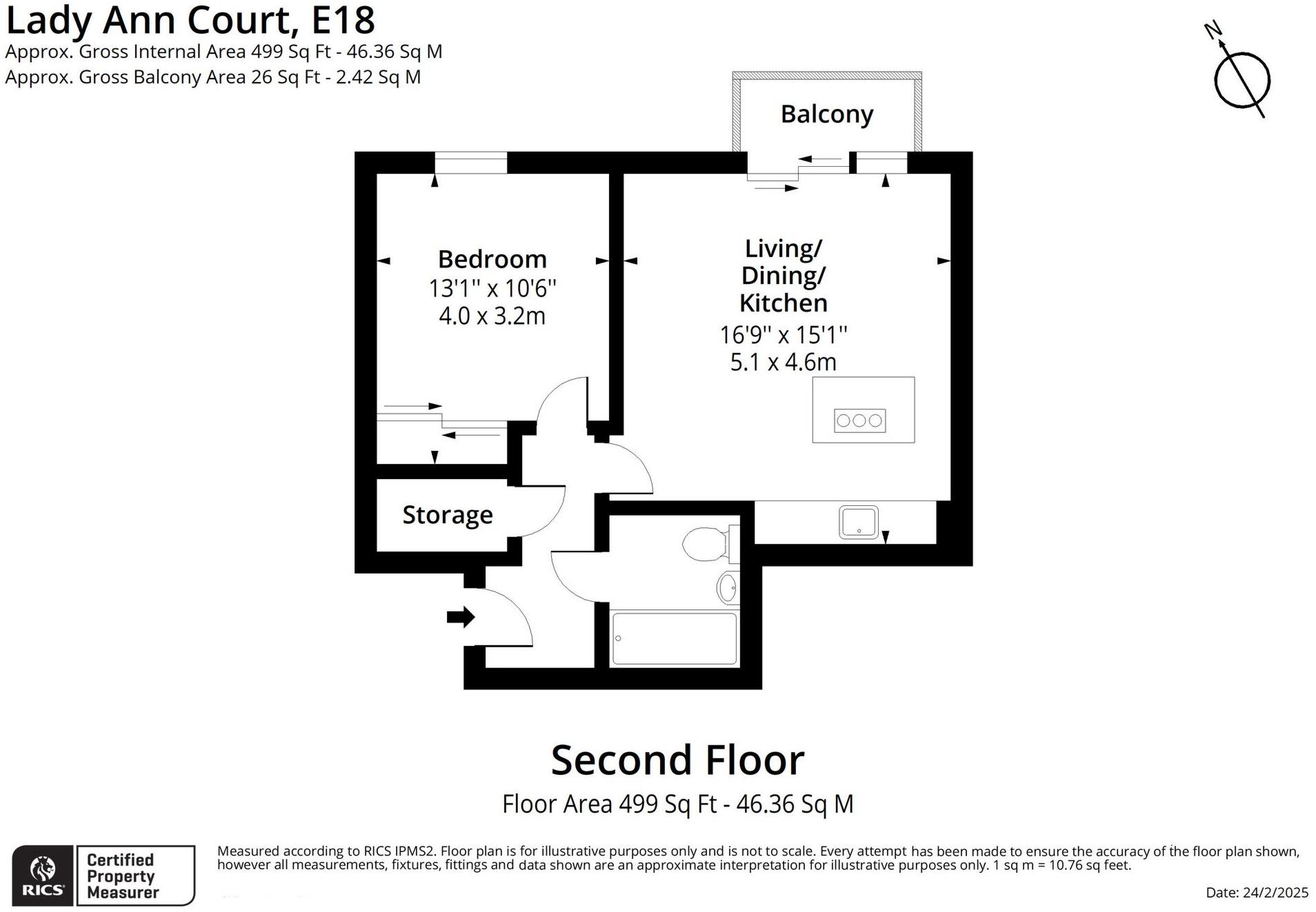 Lady Ann Court, Queen Mary Avenue, Queen Mary's Gate, South Woodford, E18 floorplan