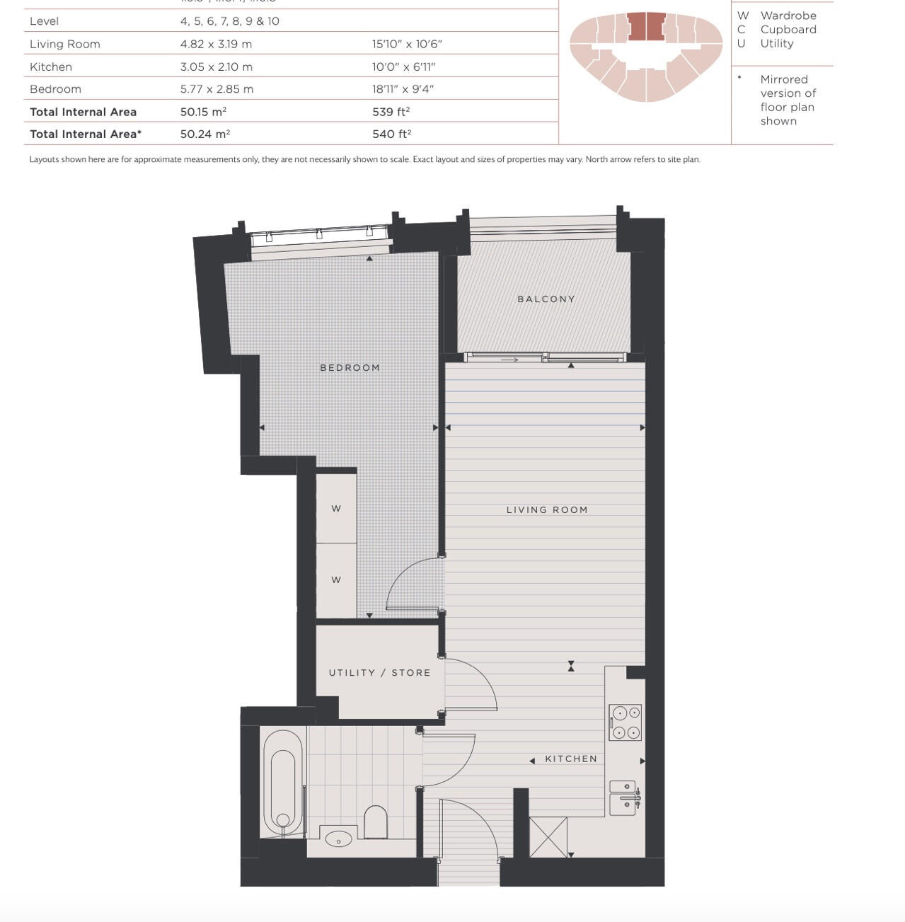 Westmark Tower, 1 Newcastle Place, Paddington, London, W2 floorplan