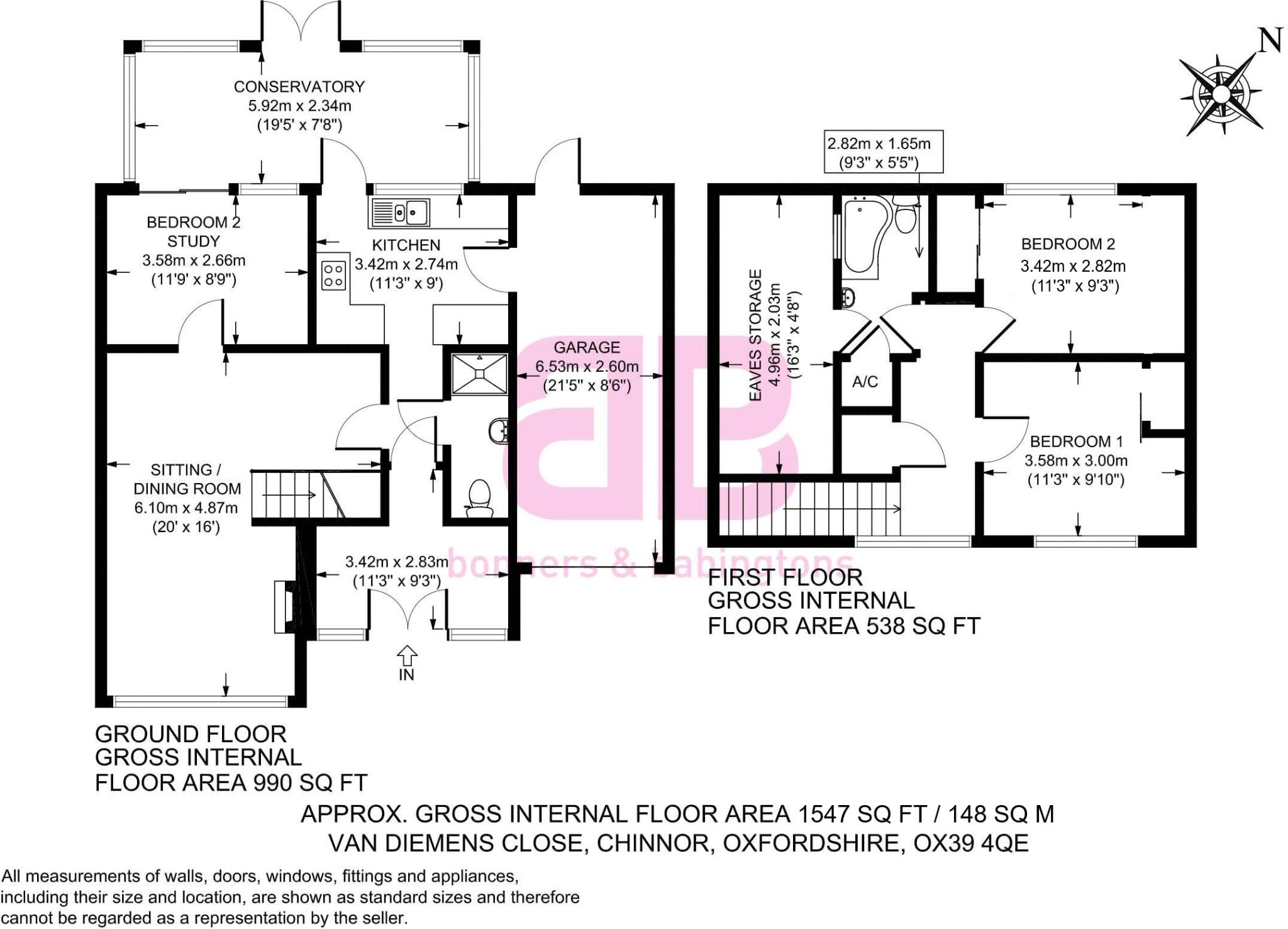 Van Diemens Close, Chinnor, Oxfordshire floorplan