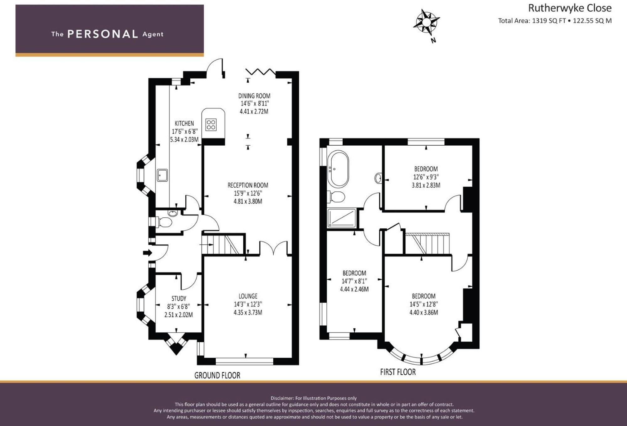 Rutherwyke Close, Epsom, KT17 floorplan