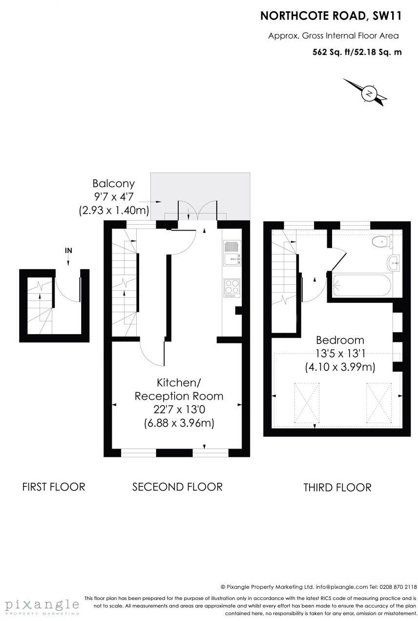 Northcote Road, SW11 floorplan