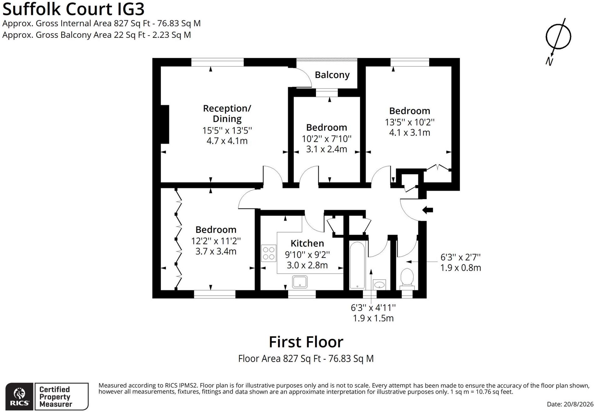 Suffolk Road, Newbury Park, IG3 floorplan