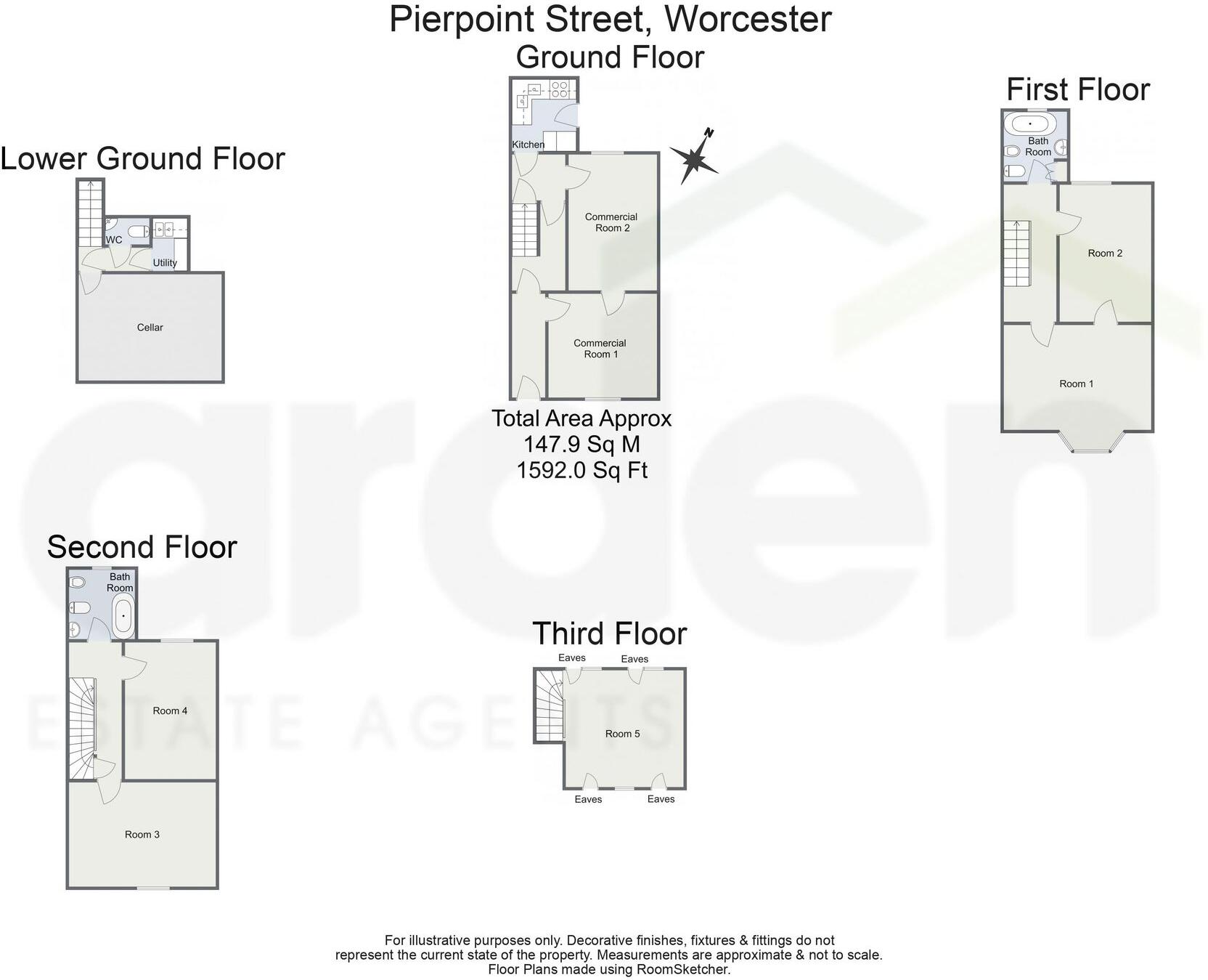 Pierpoint Street, Worcester, WR1 floorplan