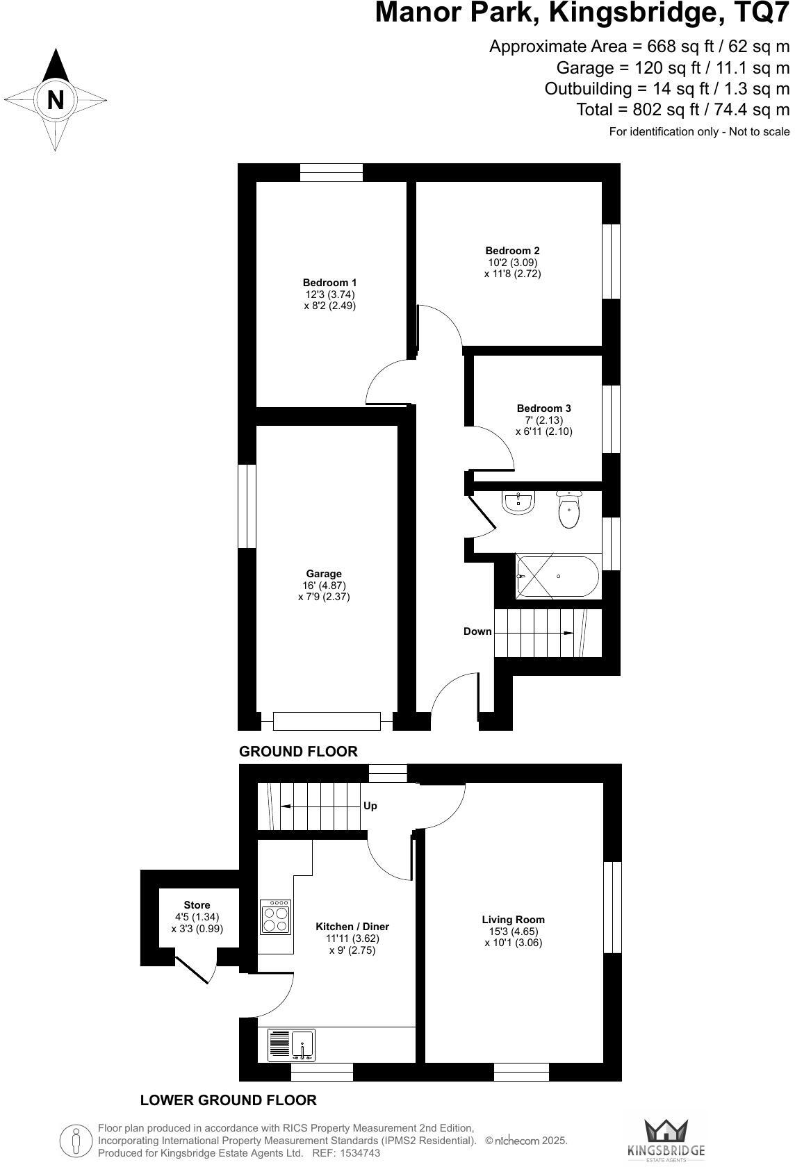 5, Manor Park, Kingsbridge, TQ7 1BB floorplan