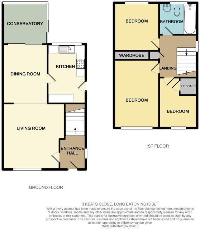 Keats Close, Nottingham floorplan