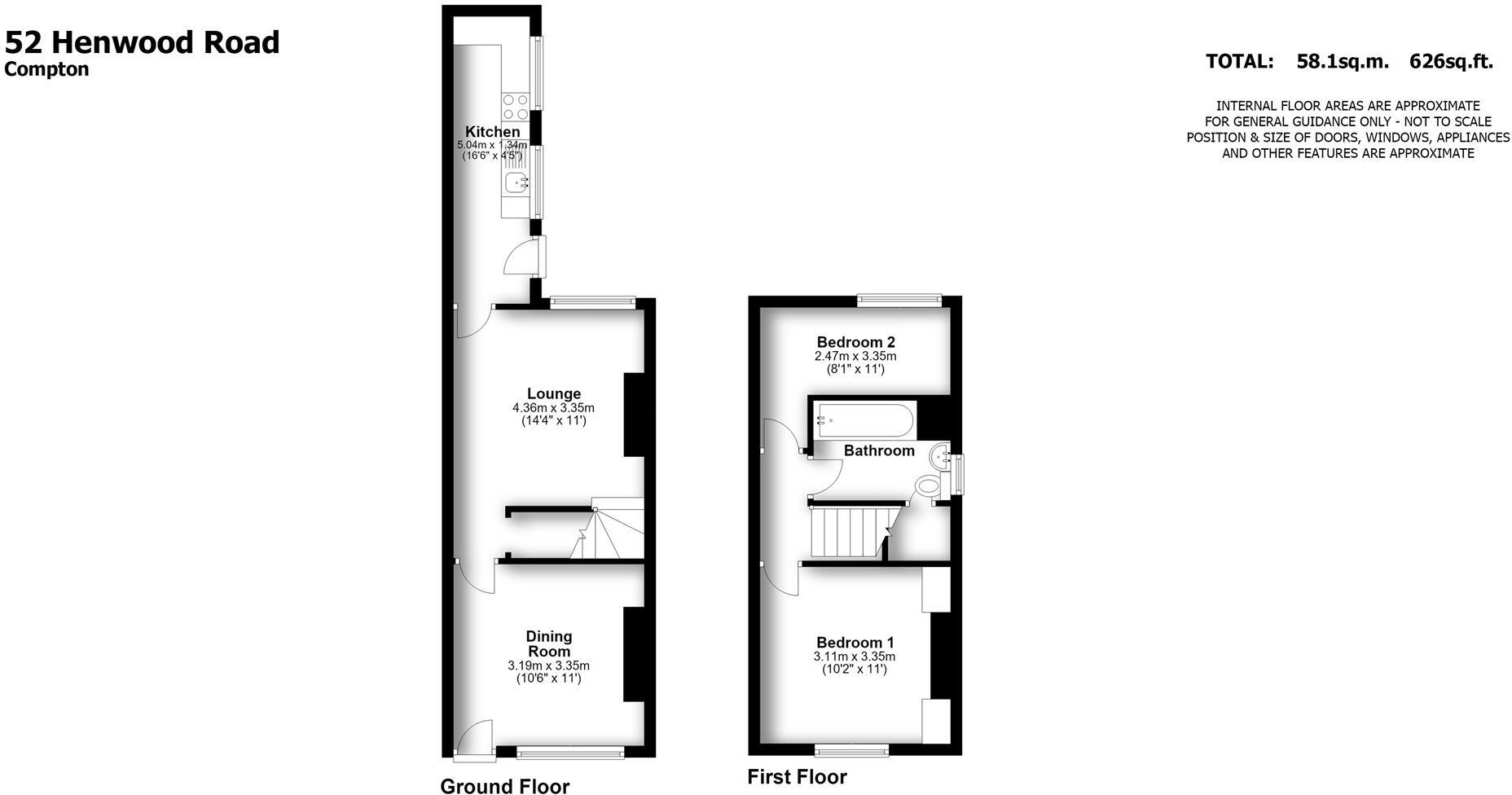 52 Henwood Road, Compton, Wolverhampton, WV6 8PG floorplan