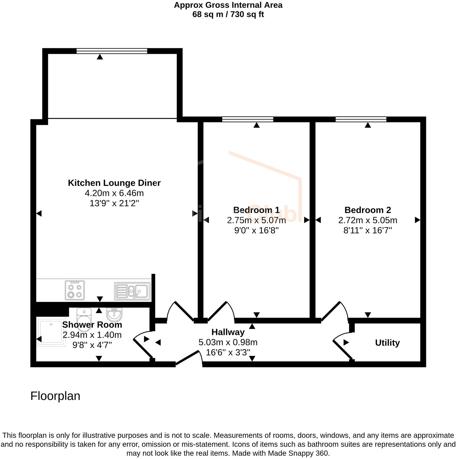 Card House, Bingley Road, Bradford floorplan
