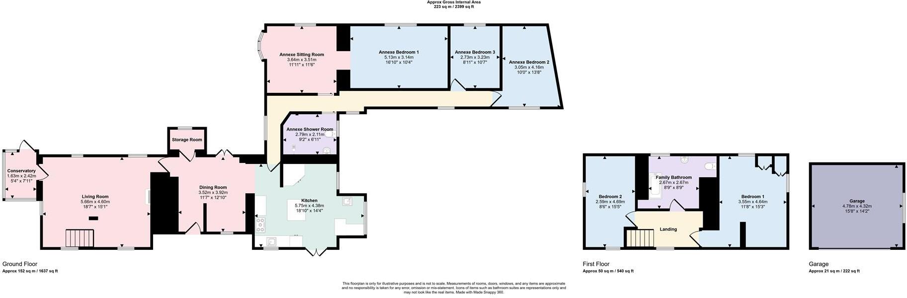 Round Oak, Hopesay, Craven Arms floorplan
