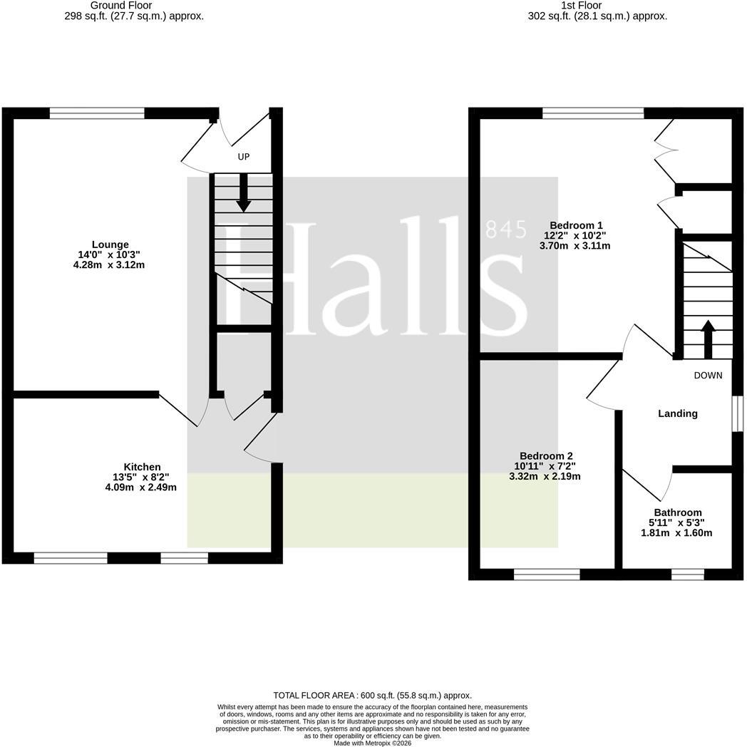Summerfield Close, Oswestry. floorplan