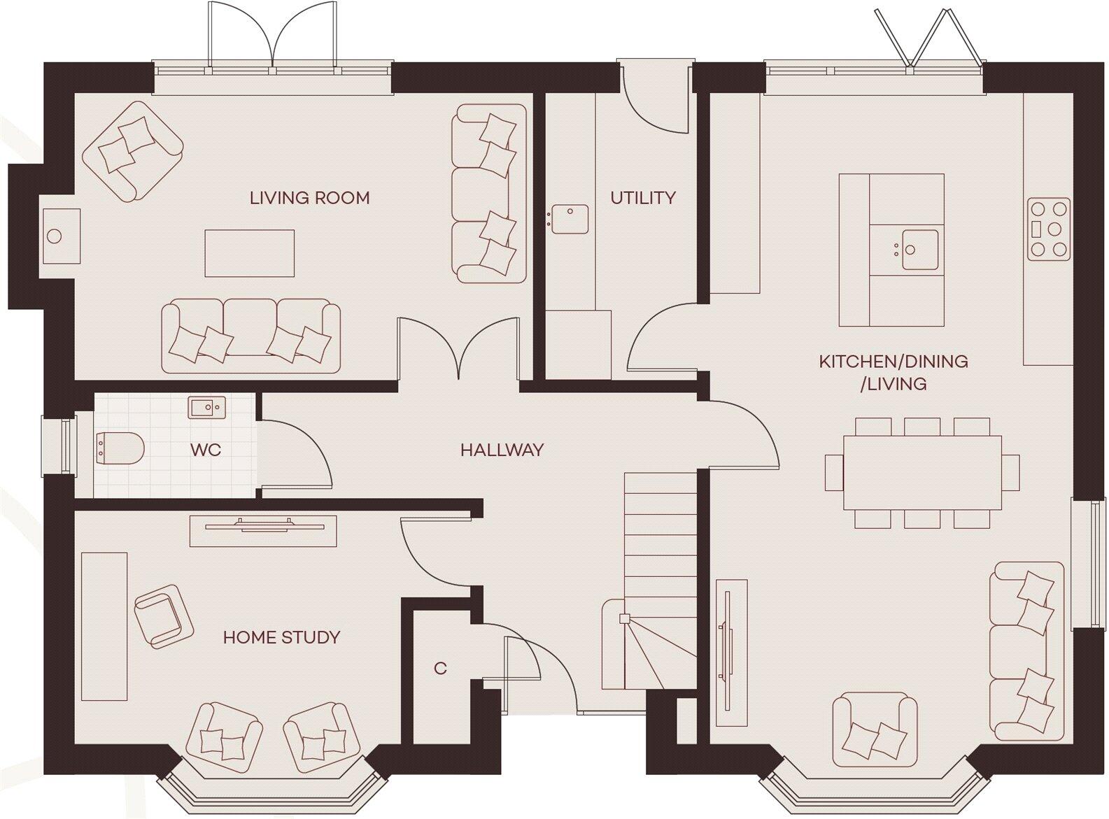 Willowbrook, Cambridge Road, Wadesmill, Ware, SG12 floorplan