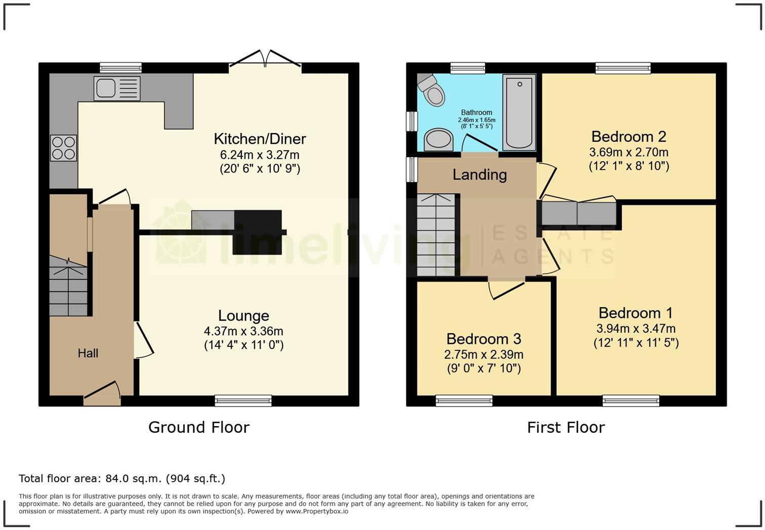 Cornwall Drive, Brimington, Chesterfield floorplan