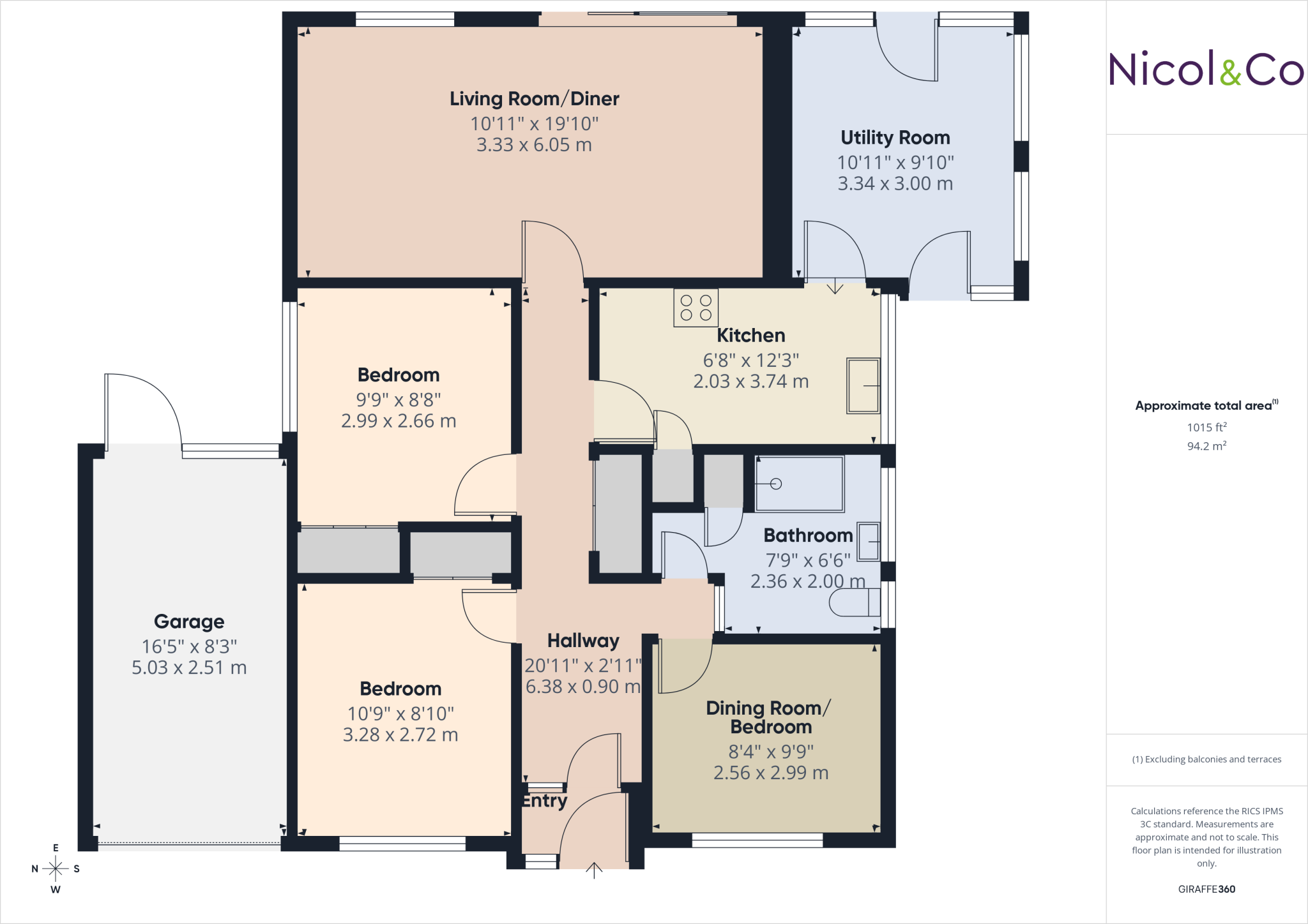 Trench Lane, Oddingley, Droitwich Spa, Worcestershire, WR9 floorplan