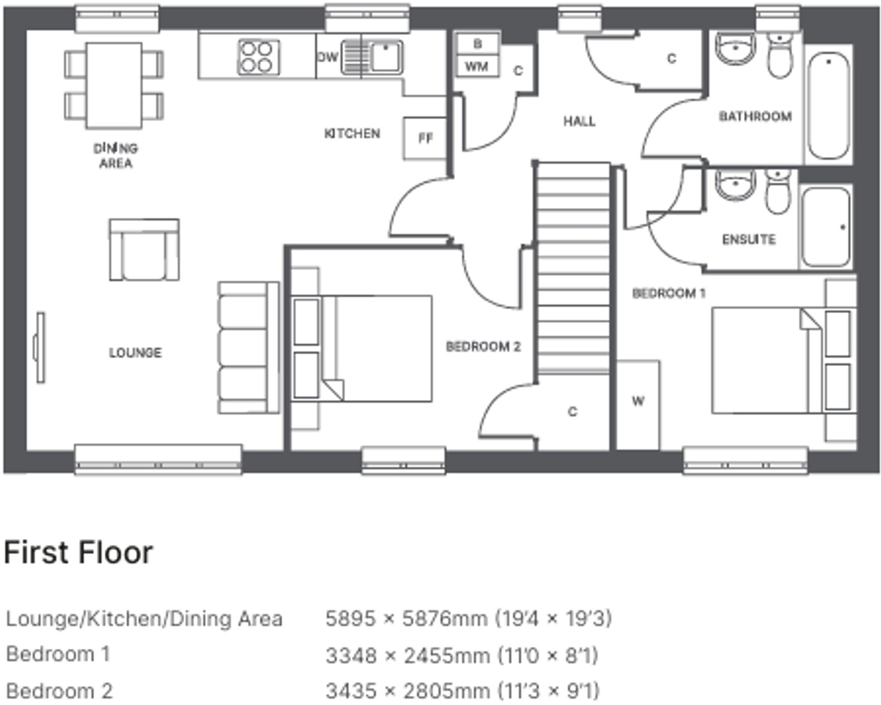 The Pastures, Wixams, MK45 floorplan
