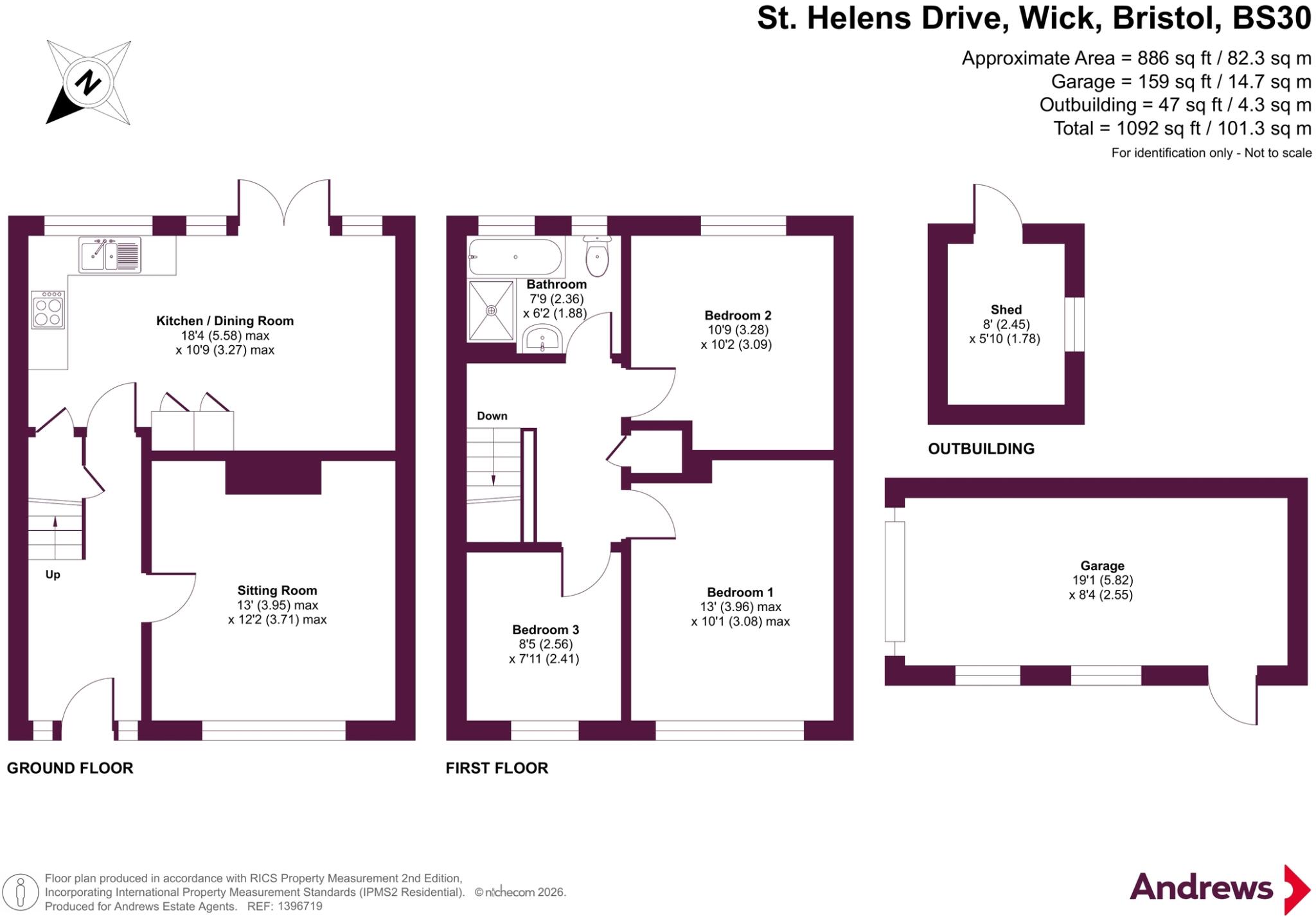 St. Helens Drive, Wick, Bristol, Gloucestershire, BS30 floorplan