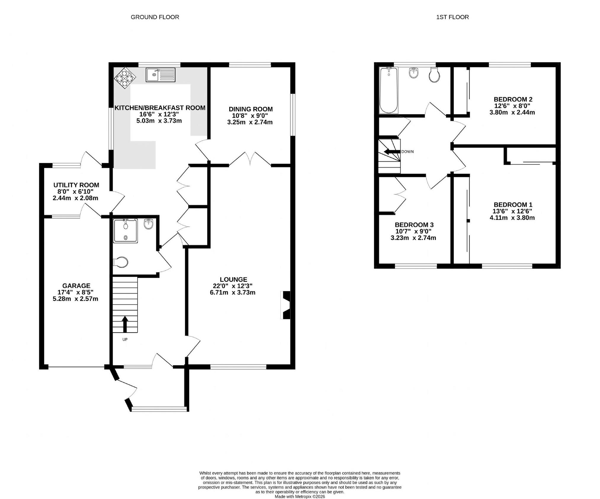 Laburnum Crescent, Kirby Cross floorplan