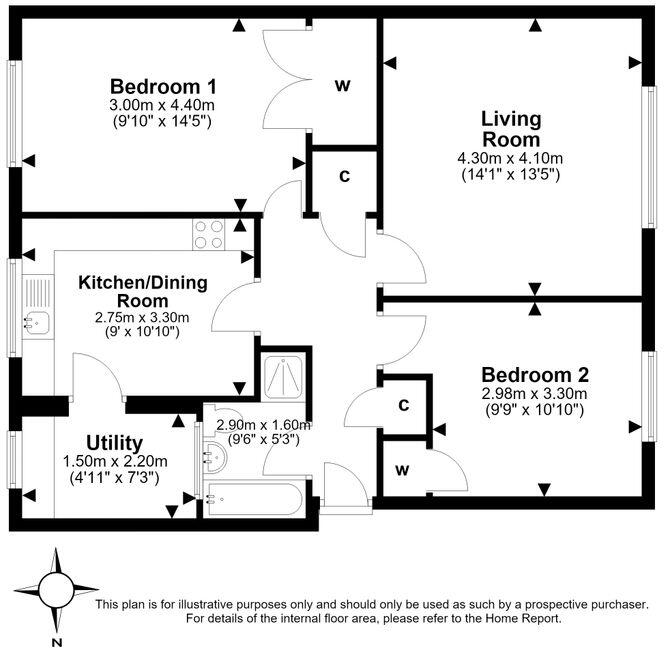 16 Somnerfield Court, Haddington, EH41 3RT floorplan