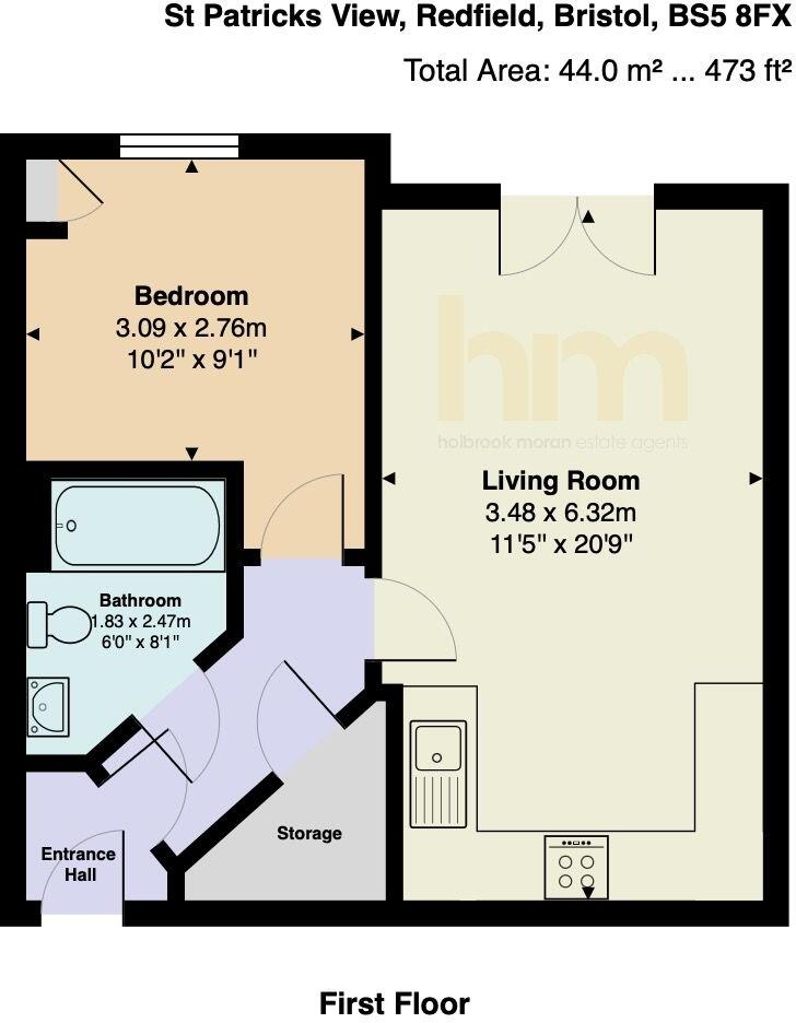 St. Patricks View, Bristol floorplan