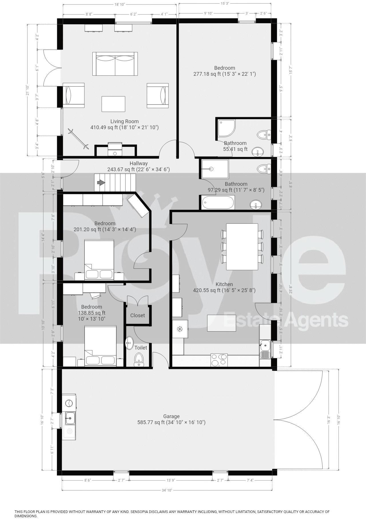 "Honey Suckle Barn" Tongues Lane, Preesall, Lancs FY6 0HL floorplan