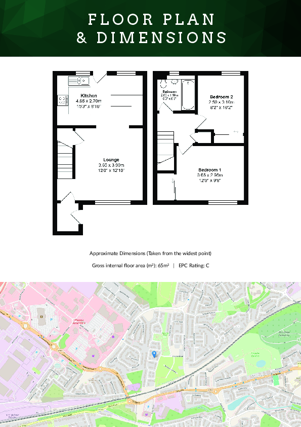 75 Whitesbridge Avenue, Paisley, PA3 3BL floorplan