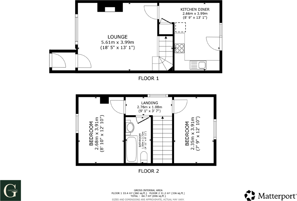 Westbrook Drive, Rainworth, Mansfield, Nottinghamshire, NG21 floorplan