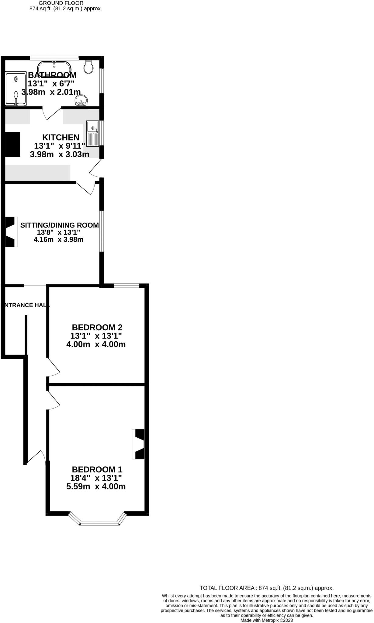 Milton Road, Milton - GARDEN + PARKING FOR 2 CARS floorplan