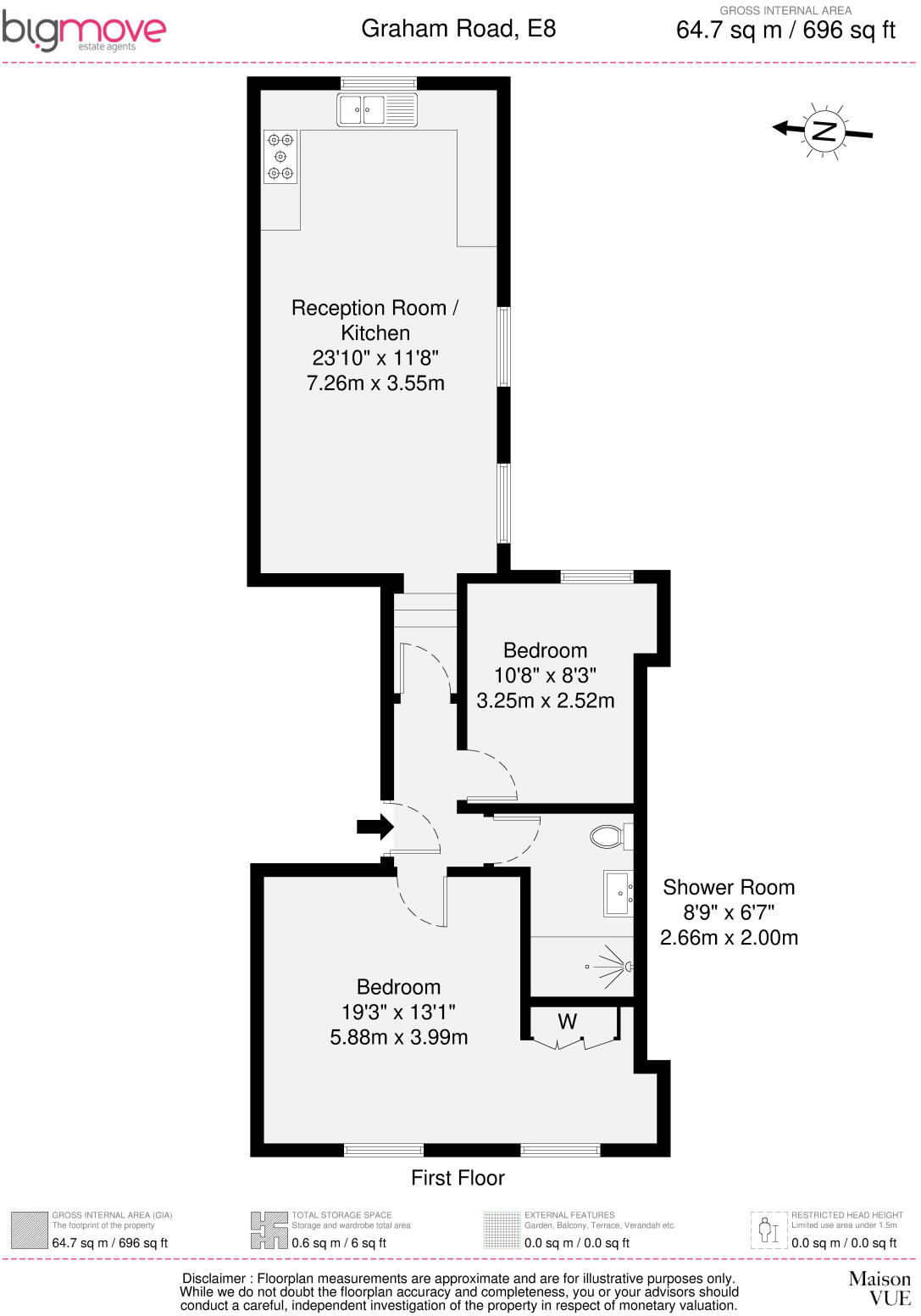 Hackney, E8 floorplan