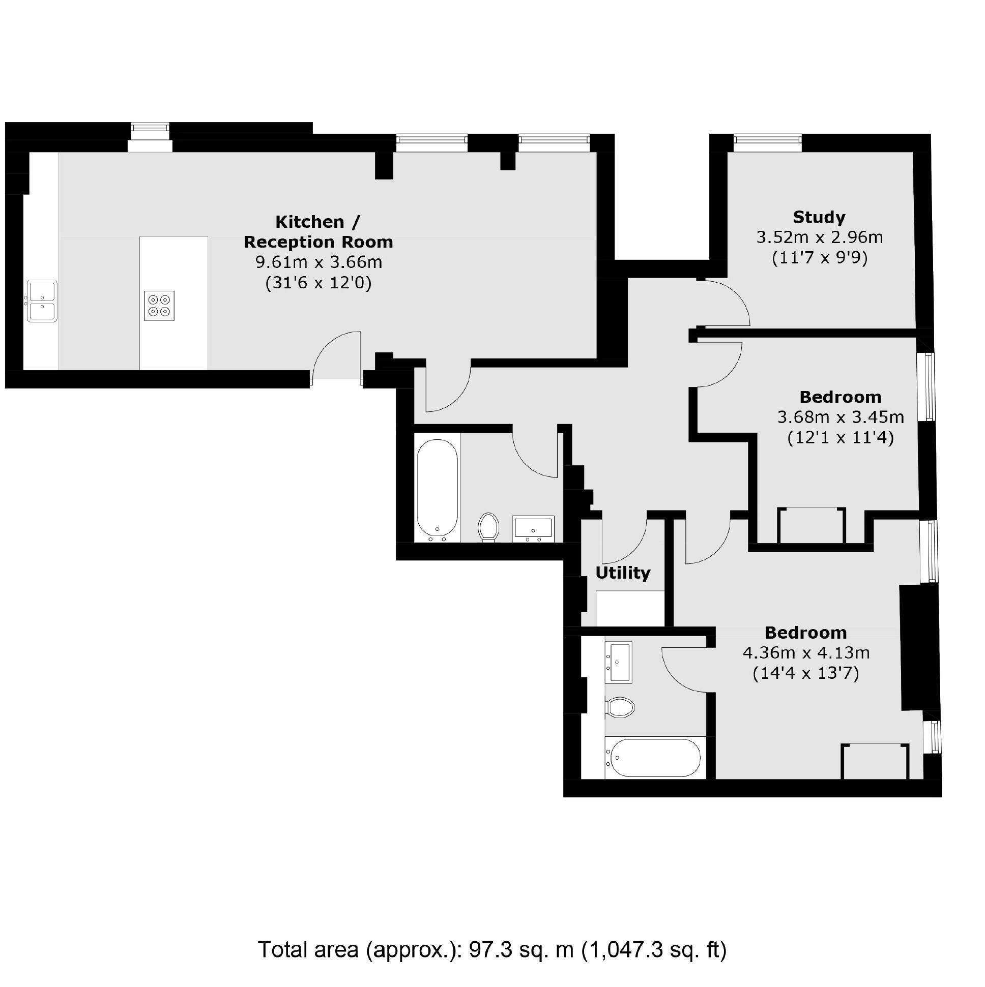 Thornton Road, Wimbledon floorplan
