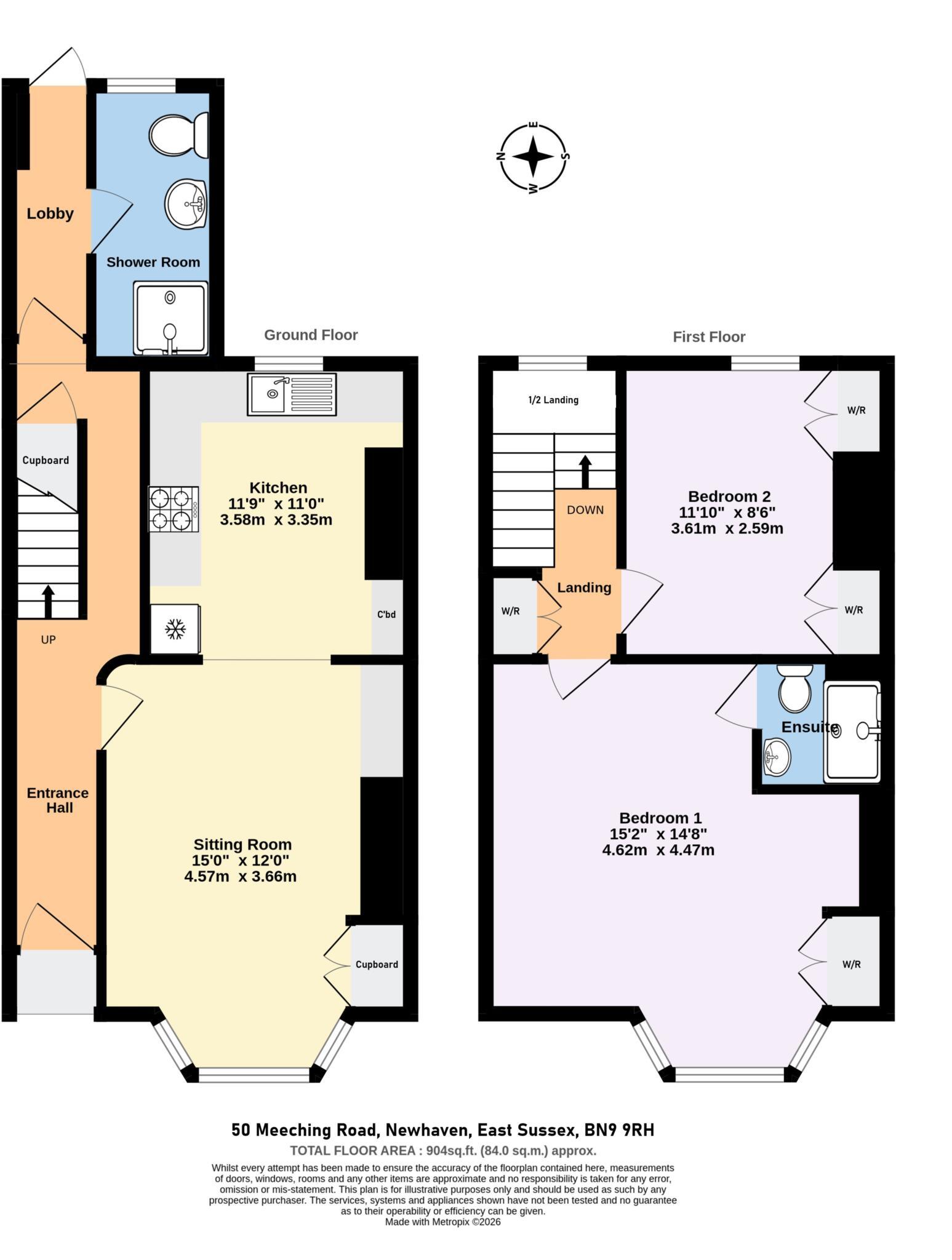 Meeching Road, Newhaven floorplan