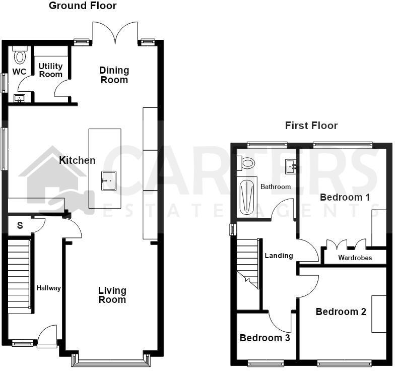 Edge Avenue, Chell, Staffordshire floorplan