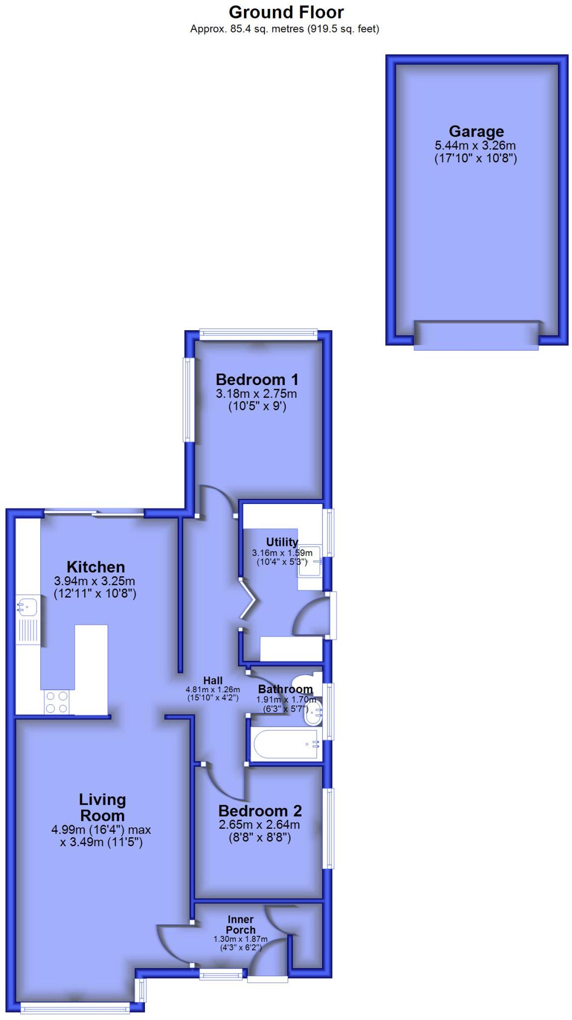 Nickey Lane, Mellor, Blackburn, Lancashire, BB2 floorplan