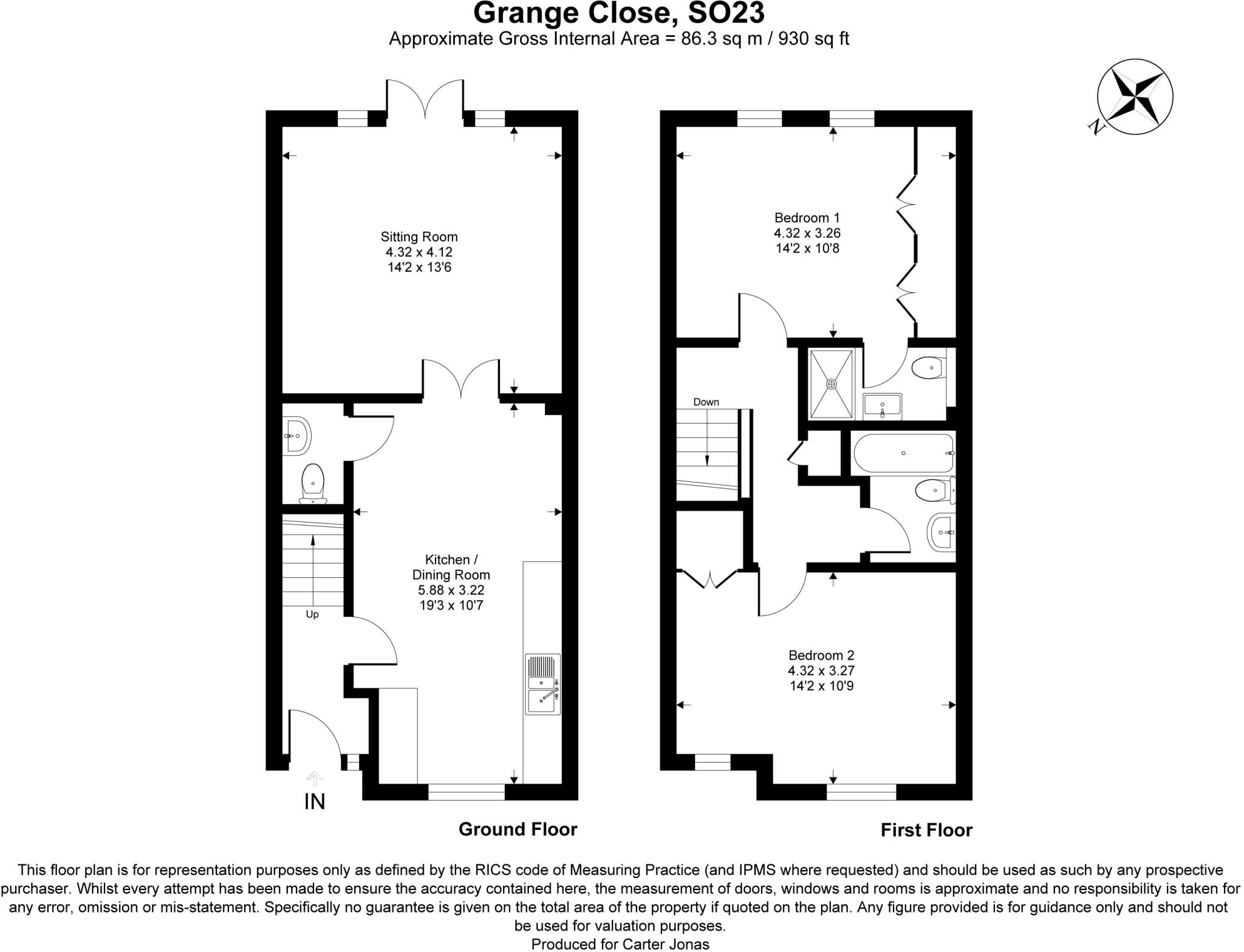 Grange Close, Winchester, Hampshire, SO23 floorplan