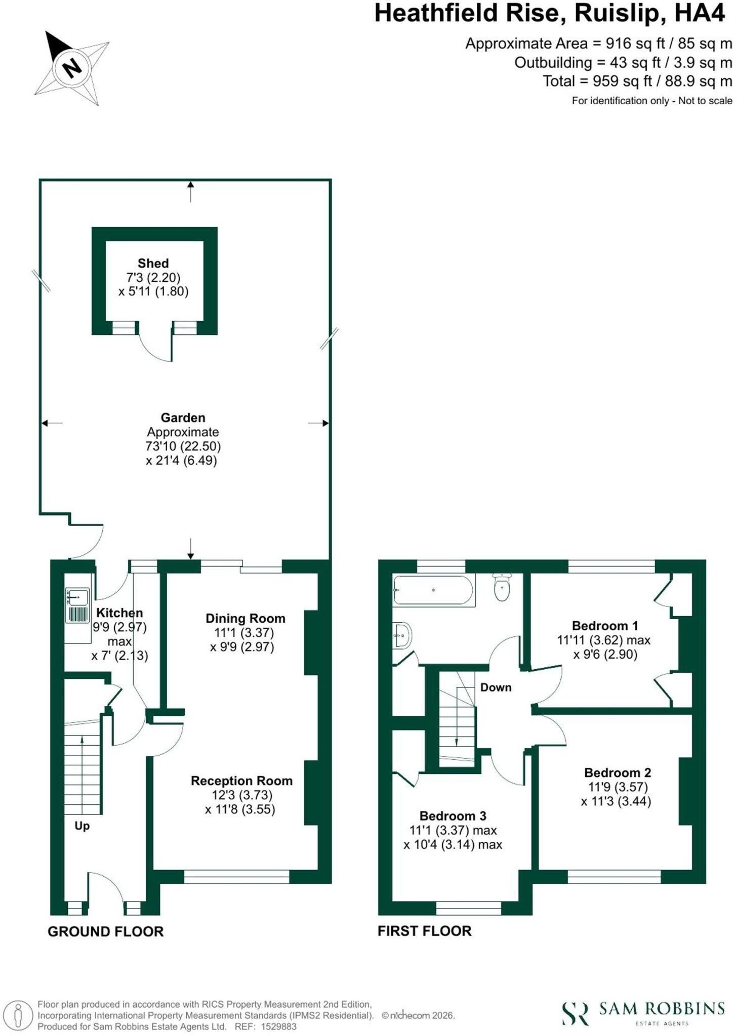 Heathfield Rise, Ruislip, HA4 floorplan