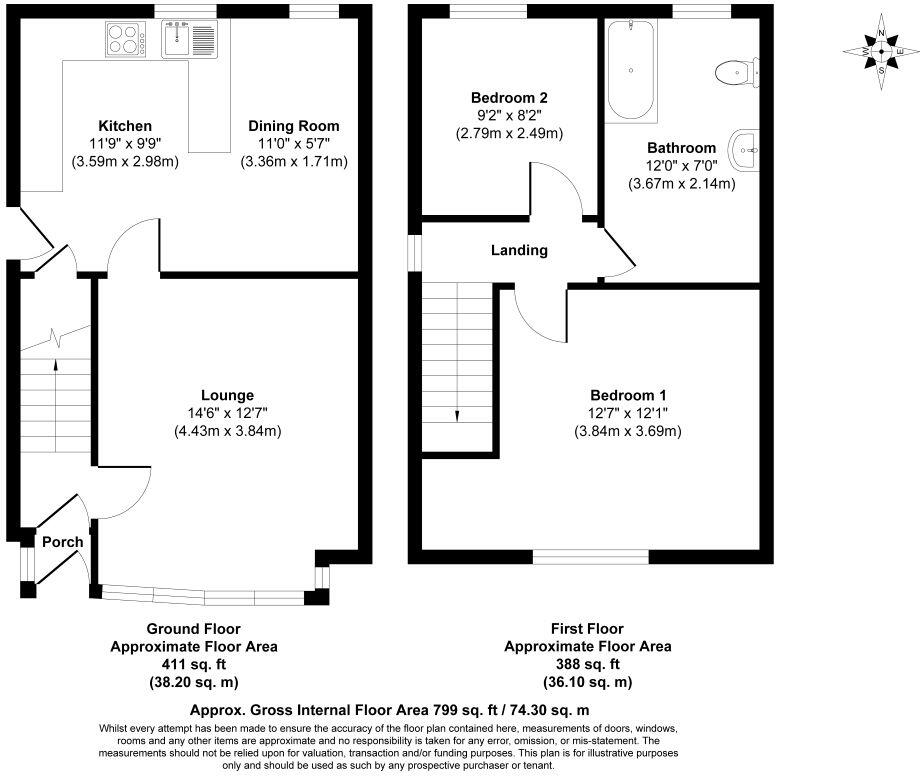 19 Tranmere Road, Blackpool, Lancashire, FY4 3DL floorplan