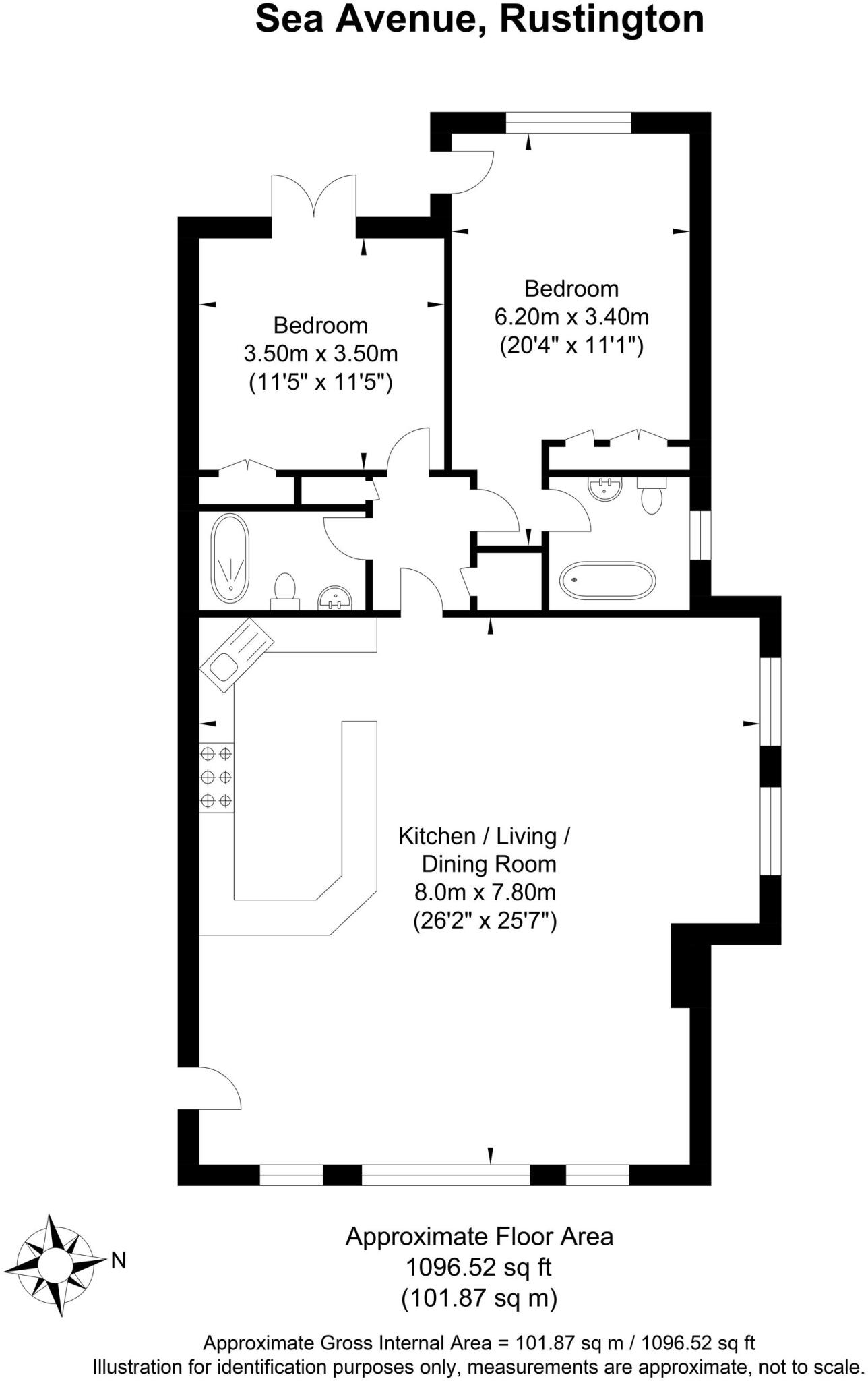 Sea Avenue, Rustington, BN16 floorplan