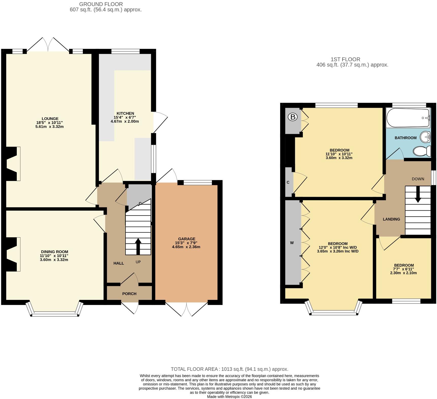 Woodside Avenue South, Finham, Coventry, CV3 floorplan