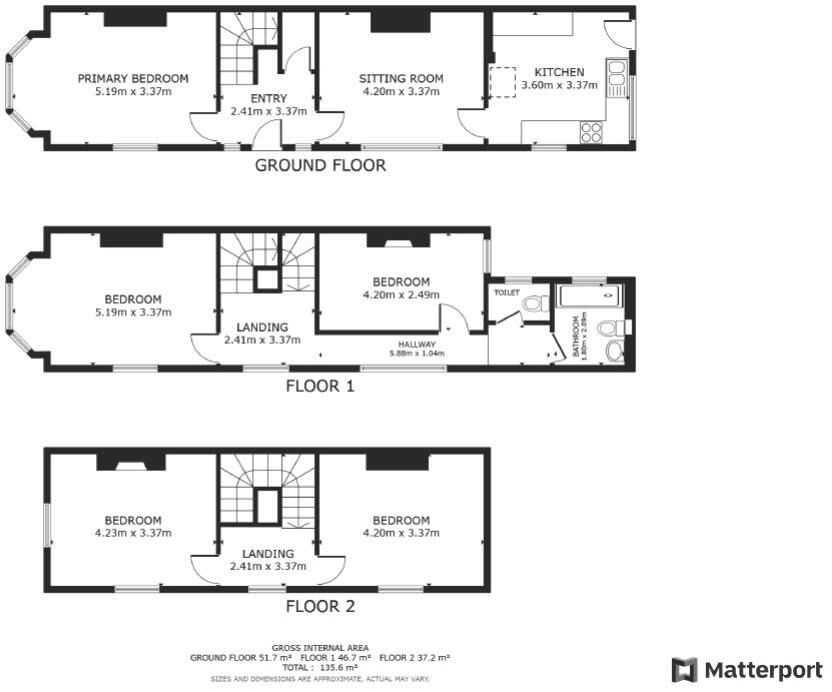 1 Alberta Terrace, Nottingham, NG7 floorplan
