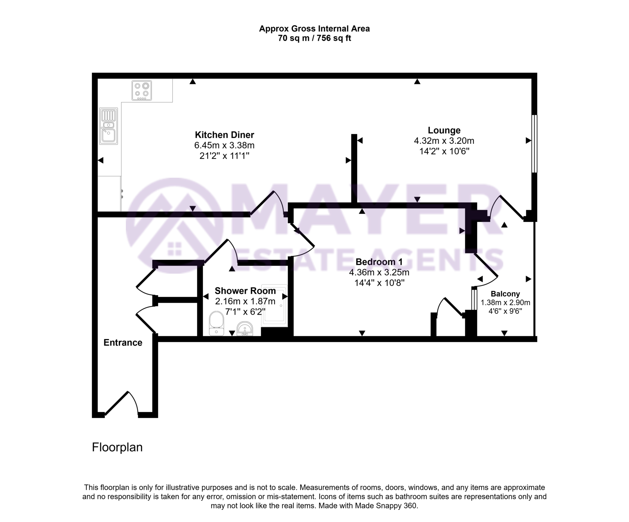 Apt     Grassandale Road, Plymouth floorplan