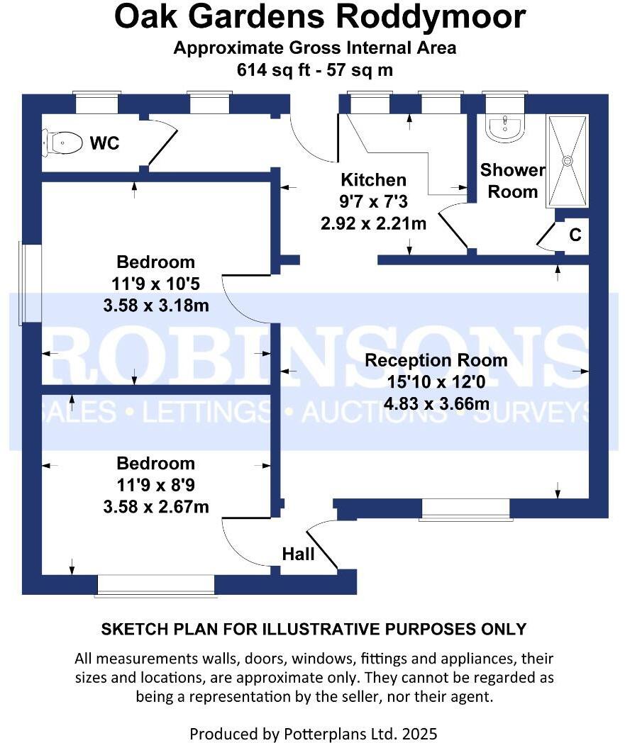 Oak Gardens, Roddymoor, Crook floorplan