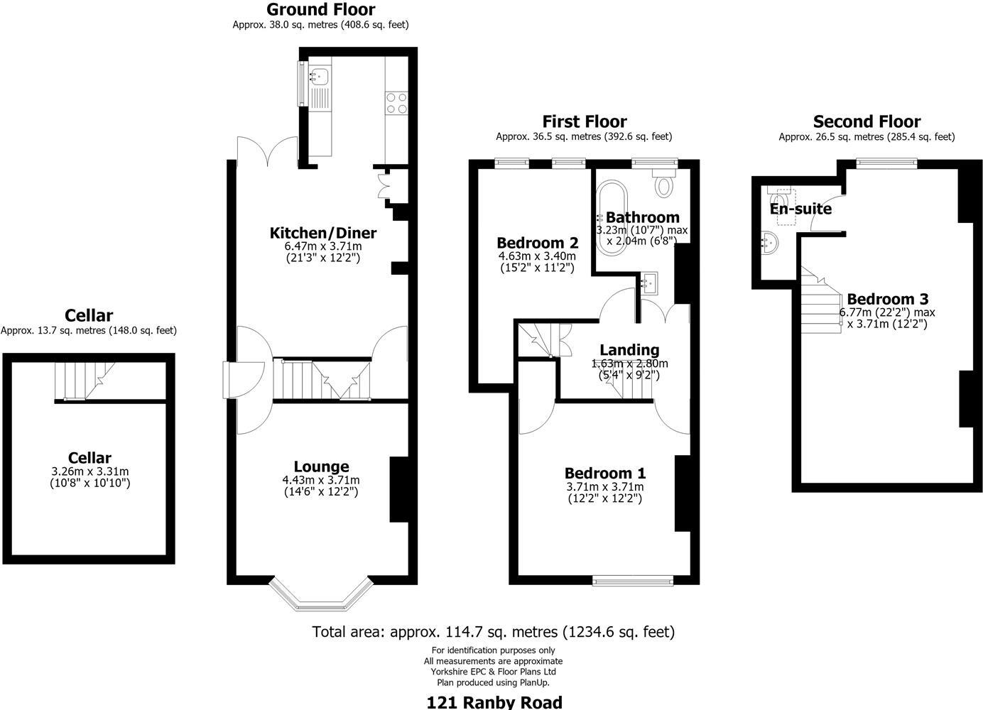 121 Ranby Road, Endcliffe Park, Sheffield floorplan