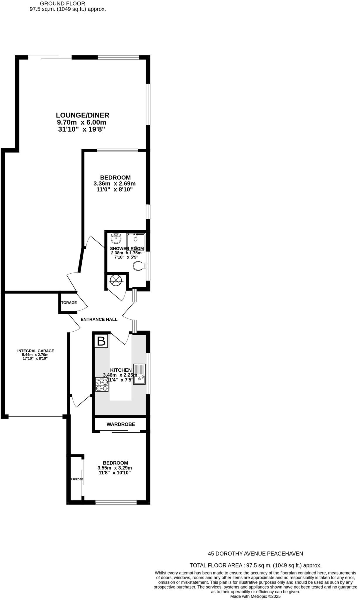 Dorothy Avenue, Peacehaven, BN10 8HT floorplan
