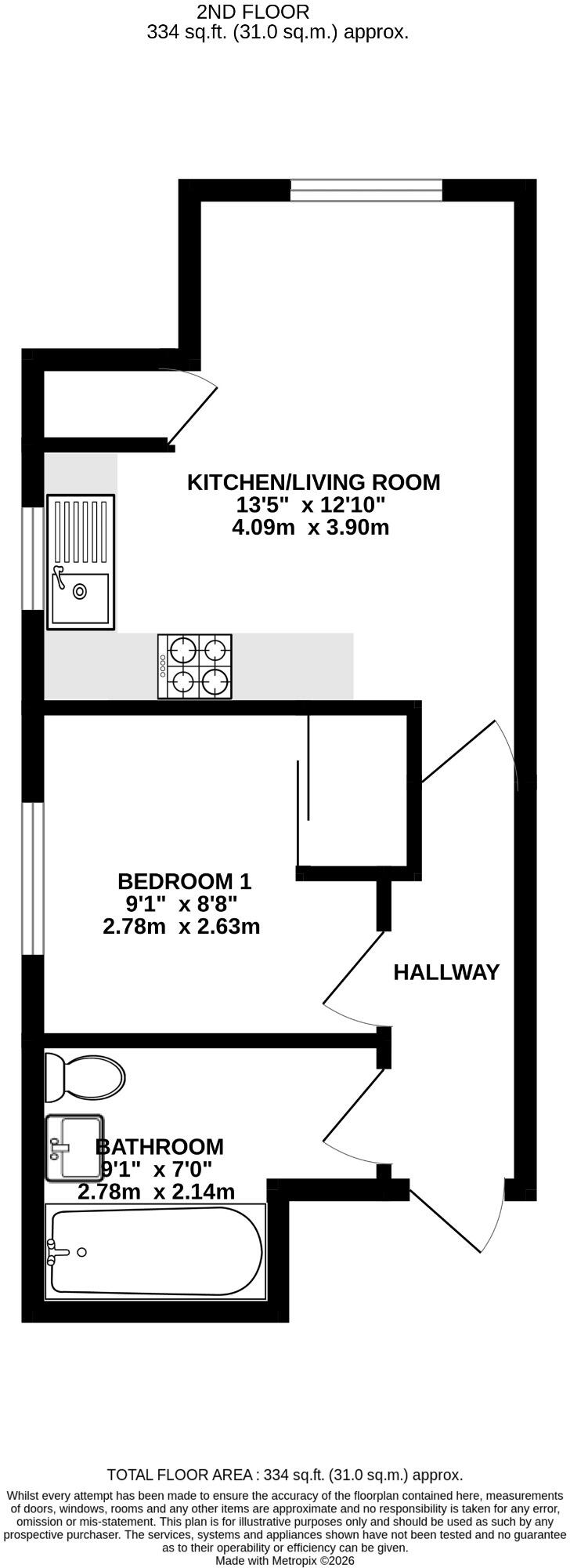 26 Downsway Court, Royston floorplan