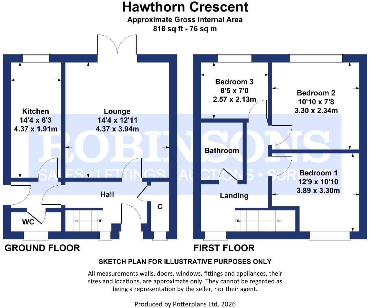 Hawthorn Crescent, Quarrington Hill, Durham floorplan