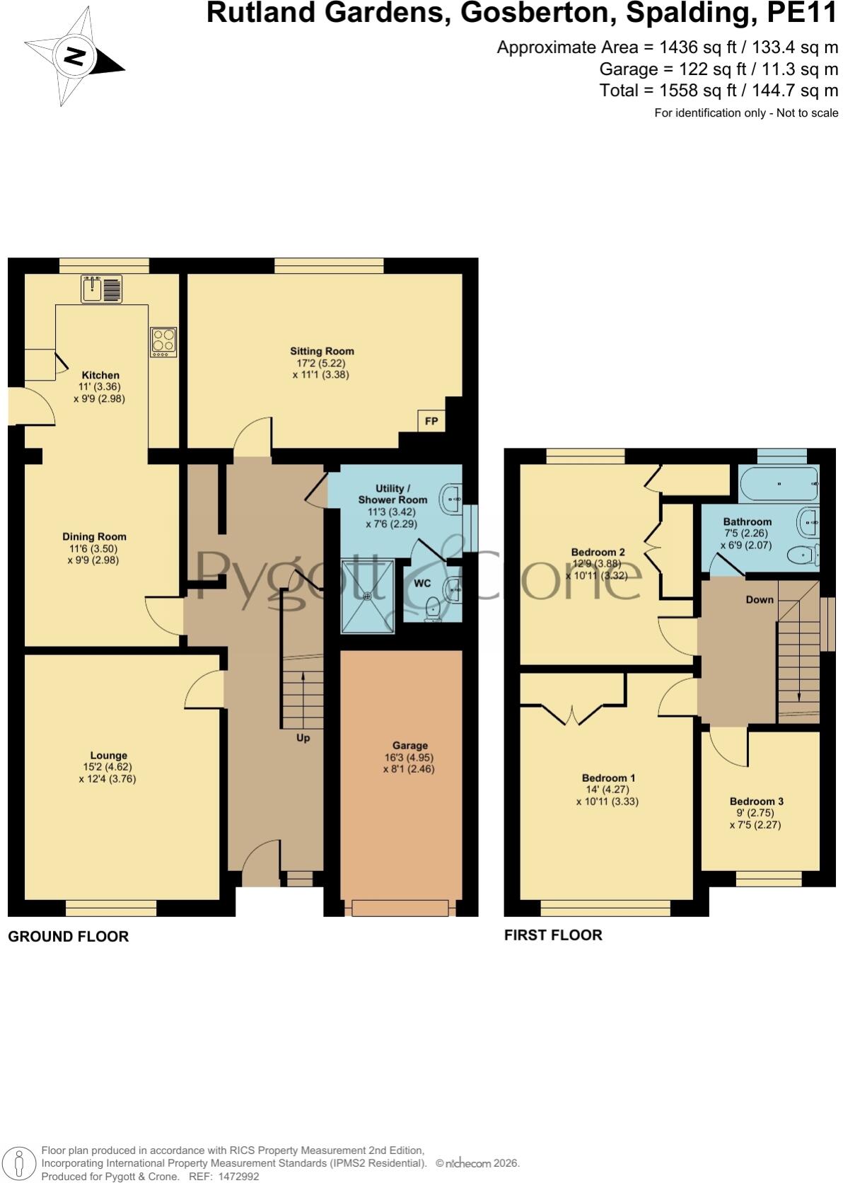 Rutland Gardens, Gosberton, Spalding, Lincolnshire, PE11 floorplan