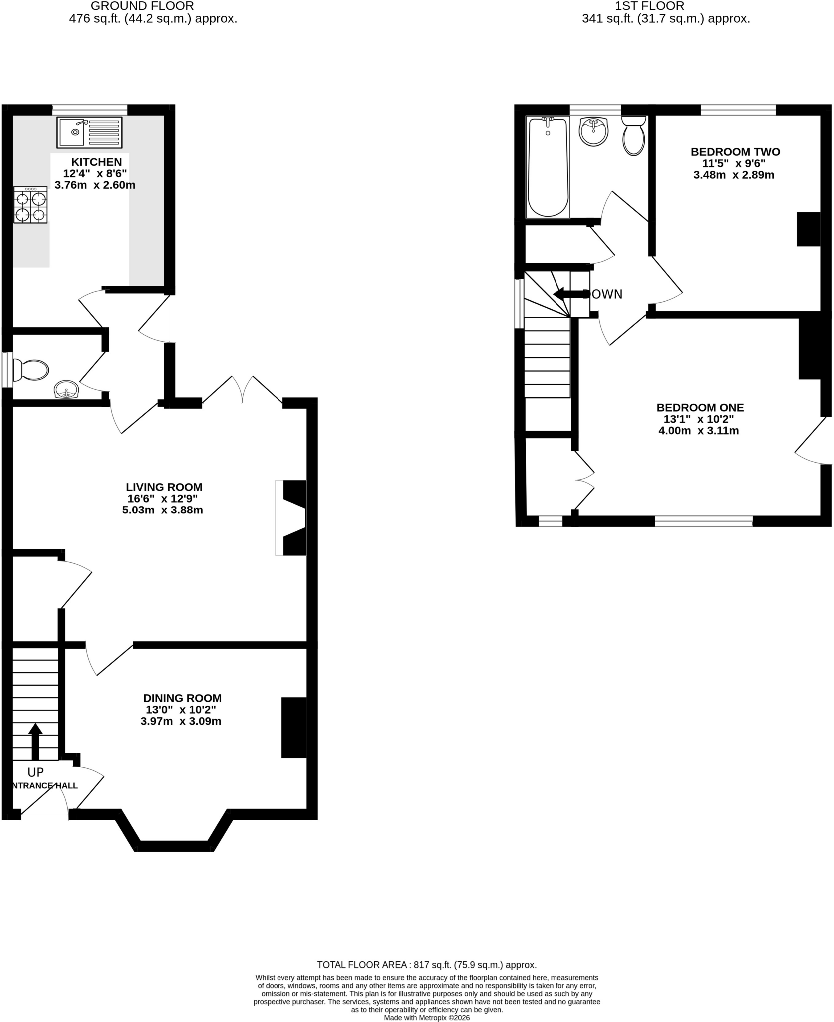 Brooks Road, Cambridge floorplan